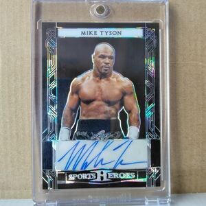 🥊🏆Mike Tyson "Sports Heroes Black Acetate - Auto 1/6 Insert Card🏆🥊
